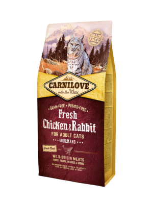 Carnilove Fresh Chicken&Rabbit Gourmand for Adult  s.m. katėms 6 kg